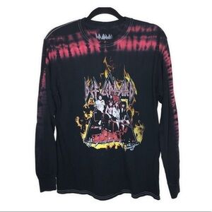 Def Leppard Hysteria Graphic Tie Dye Long Sleeve Shirt